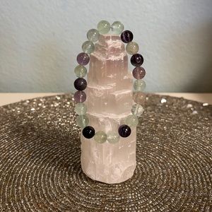 Fluorite Bracelet Green & Purple Handmade Bracelet